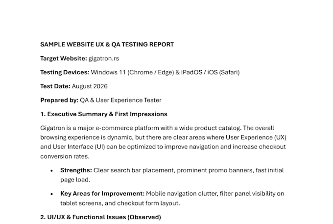 test your website or app